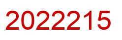 Number 2022215 red image