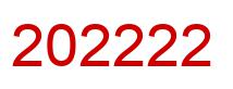 Number 202222 red image