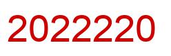 Number 2022220 red image