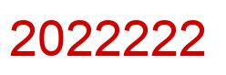 Number 2022222 red image