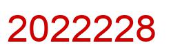 Number 2022228 red image