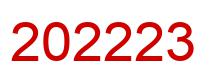 Number 202223 red image