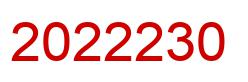 Number 2022230 red image