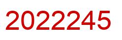 Number 2022245 red image