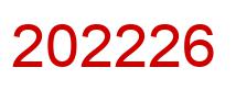 Number 202226 red image