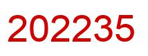 Number 202235 red image