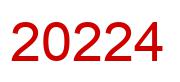 Number 20224 red image