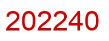 Number 202240 red image