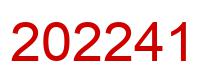 Number 202241 red image