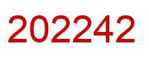 Number 202242 red image
