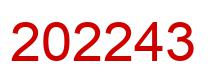 Number 202243 red image