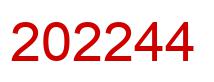 Number 202244 red image