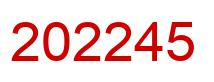Number 202245 red image