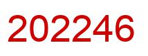 Number 202246 red image