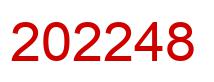 Number 202248 red image