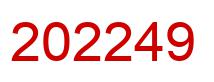 Number 202249 red image