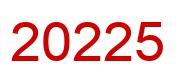 Number 20225 red image