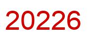 Number 20226 red image