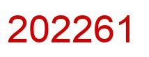 Number 202261 red image