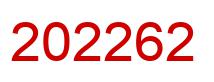Number 202262 red image