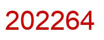 Number 202264 red image