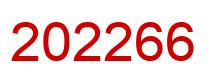 Number 202266 red image
