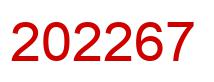 Number 202267 red image