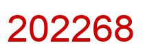 Number 202268 red image