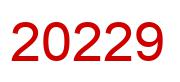 Number 20229 red image