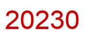 Number 20230 red image