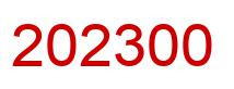 Number 202300 red image