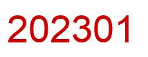 Number 202301 red image