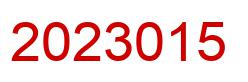 Number 2023015 red image