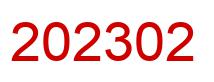 Number 202302 red image
