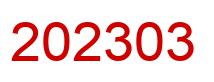 Number 202303 red image