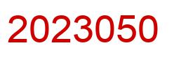 Number 2023050 red image