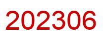 Number 202306 red image