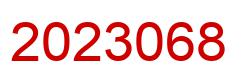 Number 2023068 red image