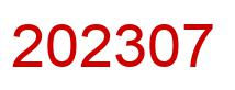 Number 202307 red image