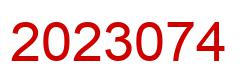 Number 2023074 red image