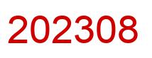 Number 202308 red image
