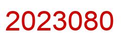 Number 2023080 red image