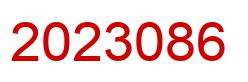 Number 2023086 red image