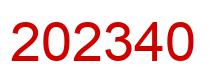 Number 202340 red image