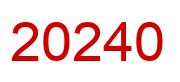 Number 20240 red image