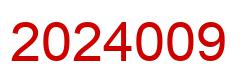 Number 2024009 red image