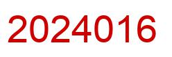 Number 2024016 red image