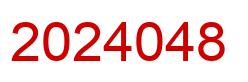 Number 2024048 red image