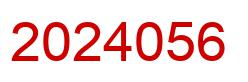 Number 2024056 red image