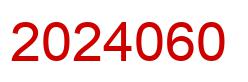 Number 2024060 red image